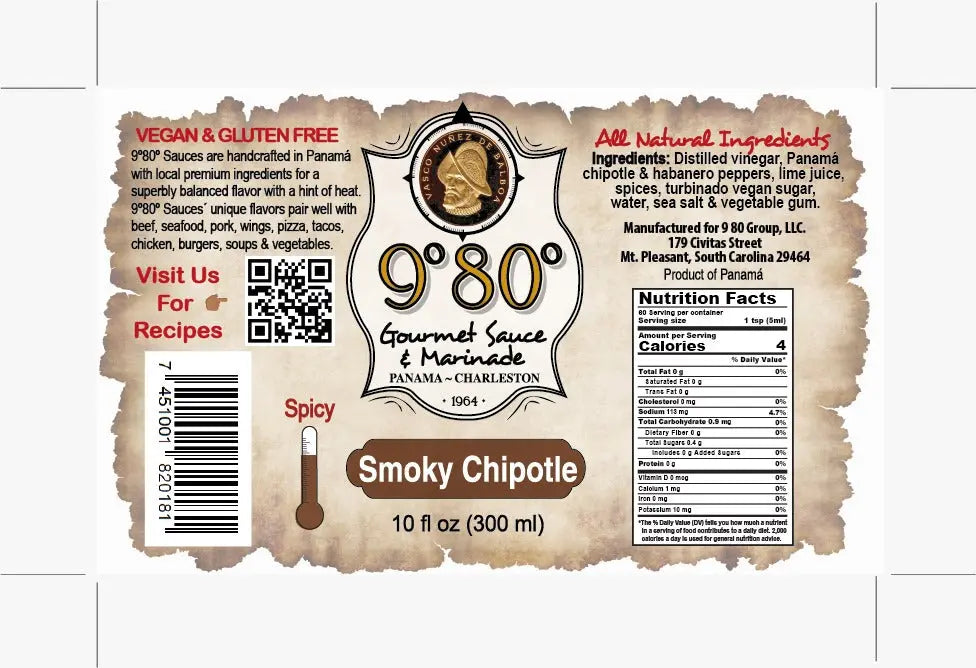 Smoky Chipotle - 9°80° Gourmet Sauces and Marinades