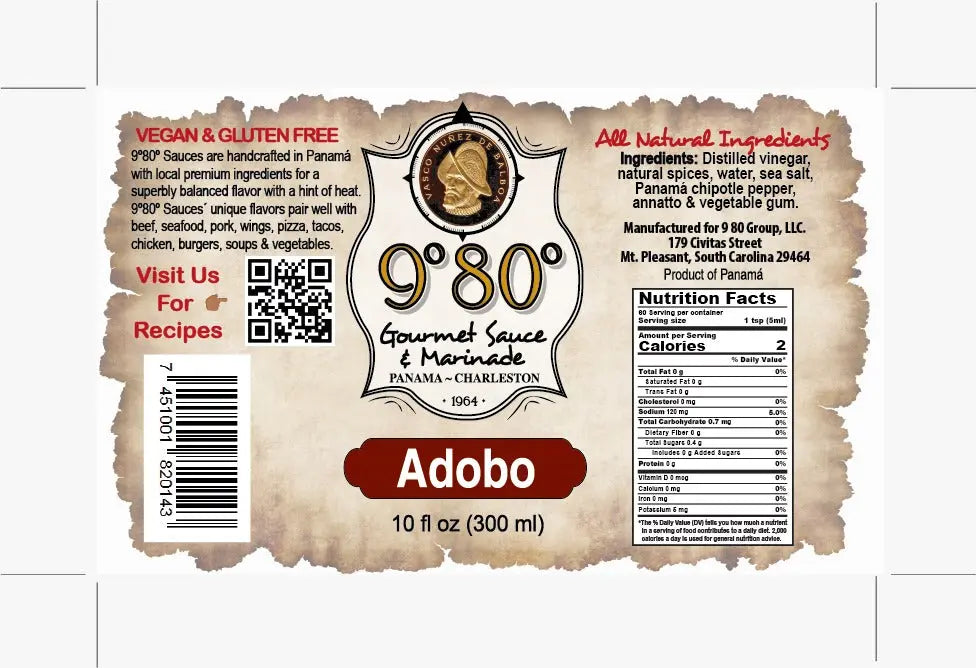 Adobo - 9°80° Gourmet Sauces and Marinades